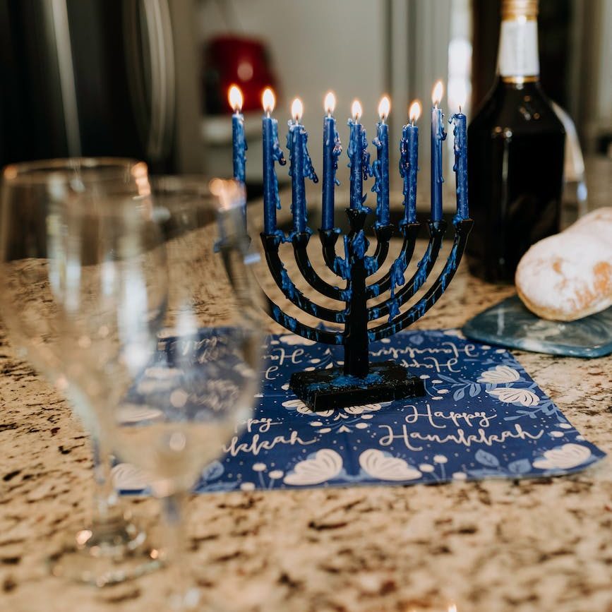 Hanukkiah increasing the light